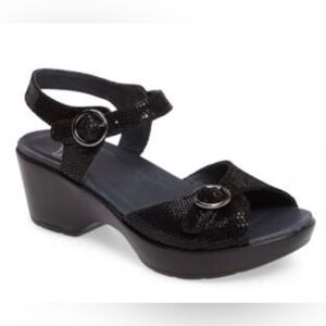 DANSKO Womens Joanie Platform Clog Leather Sandals